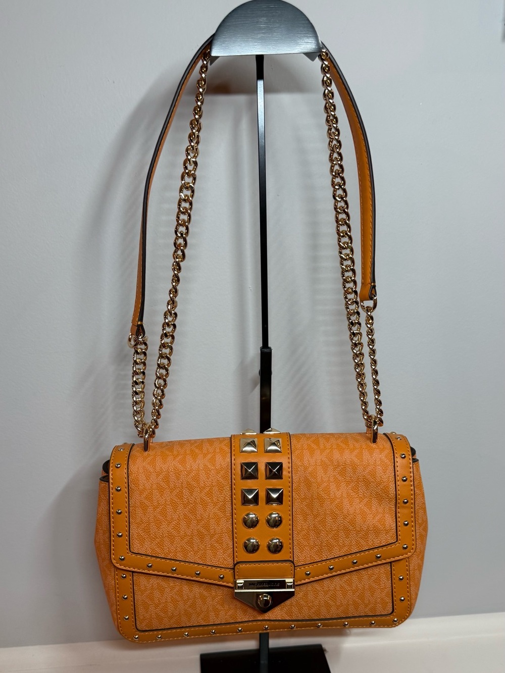 Michael Kors Soho Large Studded Signature Logo Shoulder Bag